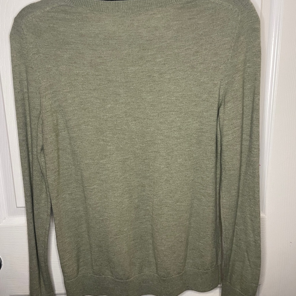 Talbots Green Sweater with Bird Design - Picture 5 of 6